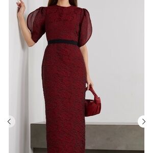 ELEGANT ERDEM Asteria Belted Red Dress Size 38FR